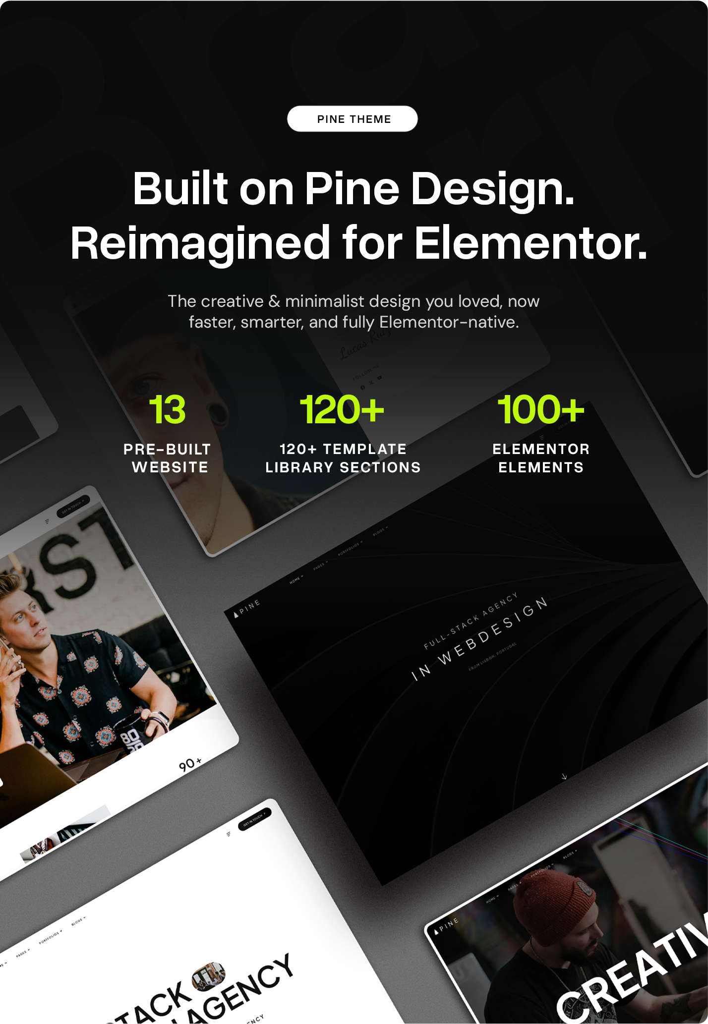 Pine – Elementor Creative Agency & Portfolio WordPress Theme