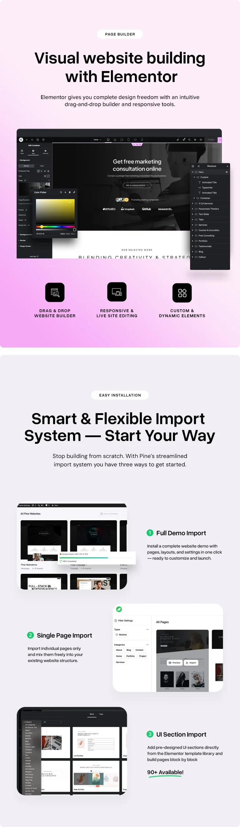 Pine – Elementor Creative Agency & Portfolio WordPress Theme